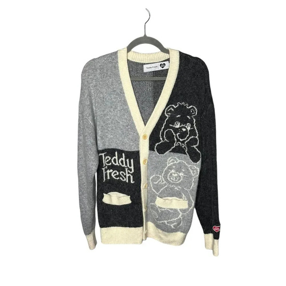 Teddy Fresh X Care Bears Angora Wool Cardigan Unisex - Picture 2 of 5